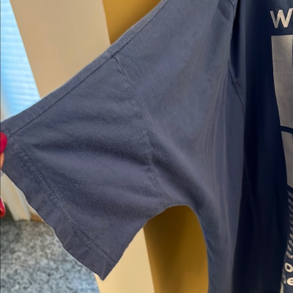 Blue Graphic Tee with 'Let It Be' Print - Picture 2 of 4